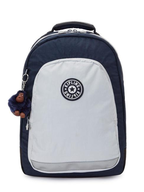KIPLING CLASS ROOM Grand sac à dos vrai gris bleu - Sacs à dos pour l'École & les Loisirs