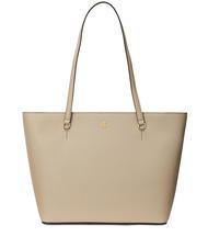 RALPH LAUREN KARLY Sac cabas en cuir beige clair - Sacs pour Femme - 1