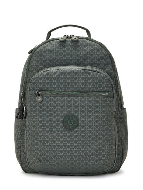 KIPLING SEOUL L Sac à dos pour ordinateur portable 15" signe vert en relief - Sacs à dos pour l'École & les Loisirs