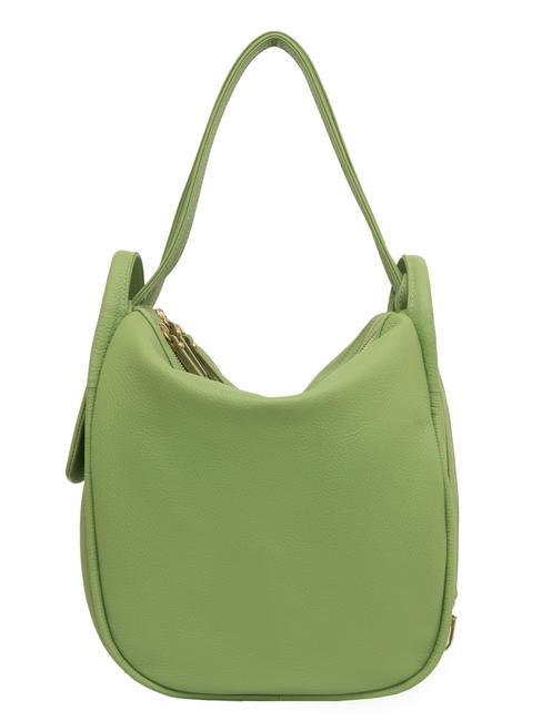 LESAC TRIO Sac à dos en cuir martelé pomme verte - Sacs pour Femme
