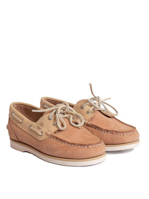 TIMBERLAND CLASSIC BOAT Chaussures bateau en cuir bronzage, rugby - Chaussures Femme