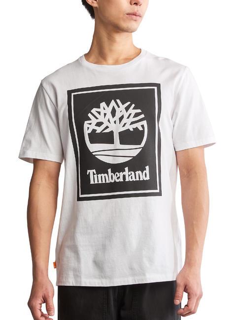 TIMBERLAND STACK T-shirt en cotton blanc noir - T-shirt