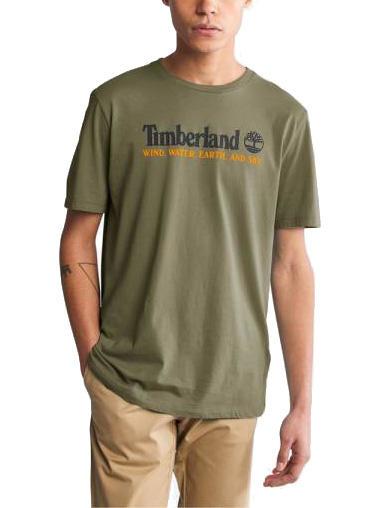 TIMBERLAND WWES T-shirt en cotton sombreolive - T-shirt