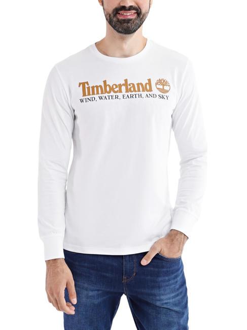 TIMBERLAND WWES T-shirt en coton à manches longues blanc - T-shirt