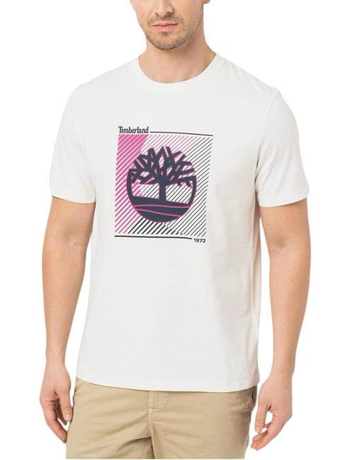 TIMBERLAND SS TREE LOGO GRAPHIC T-shirt en cotton millésime blanc - T-shirt