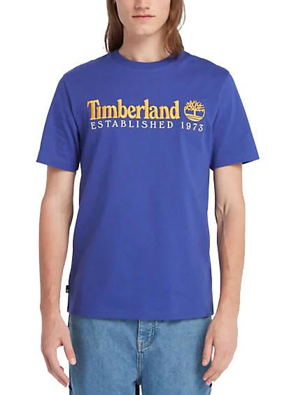 TIMBERLAND ESTABILISHED 1973 T-shirt en cotton clématite bleue wb - T-shirt