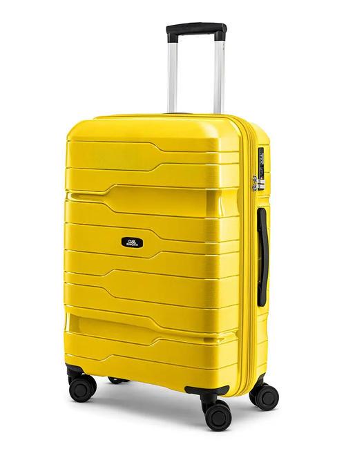 CIAK RONCATO DISCOVERY Chariot de taille moyenne, extensible jaune - Valises Rigides