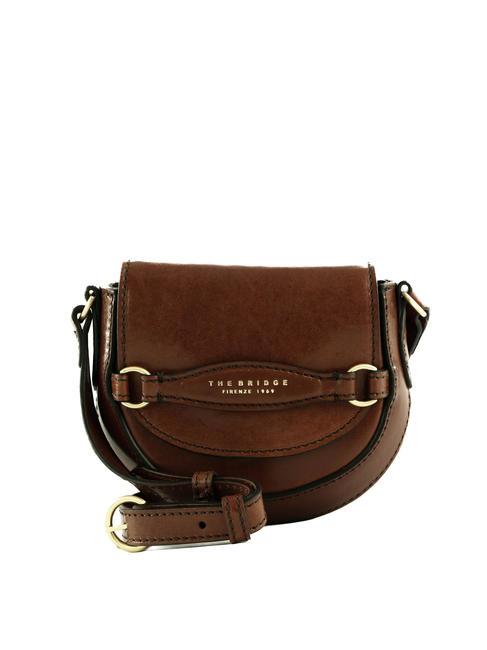 THE BRIDGE BETTINA Mini sac porté épaule en cuir MARRON - Sacs pour Femme