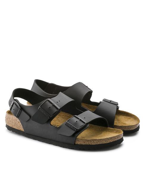 BIRKENSTOCK MILANO Sandale pantoufle Birko-Flor noir - Chaussures unisexe