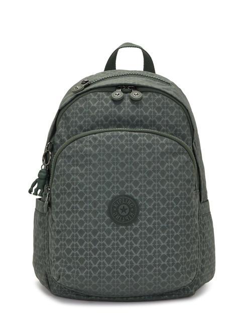 KIPLING DELIA M Sac à dos signe vert en relief - Sacs pour Femme