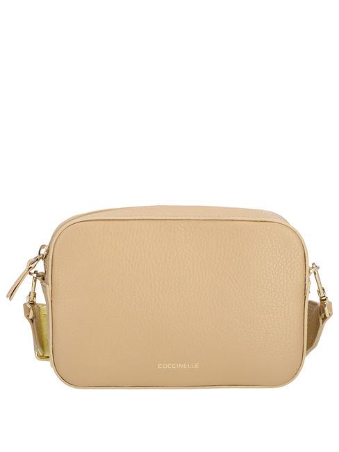 COCCINELLE TEBE Sac à bandoulière en cuir texturé beige frais - Sacs pour Femme