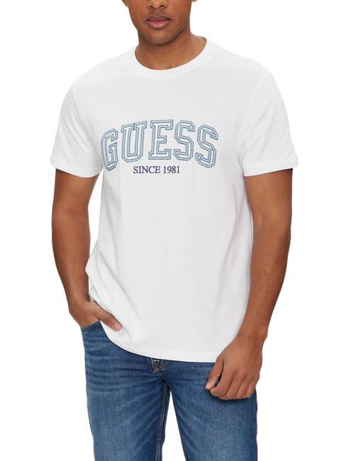 GUESS COLLEGE T-shirt en cotton blanc pur - T-shirt