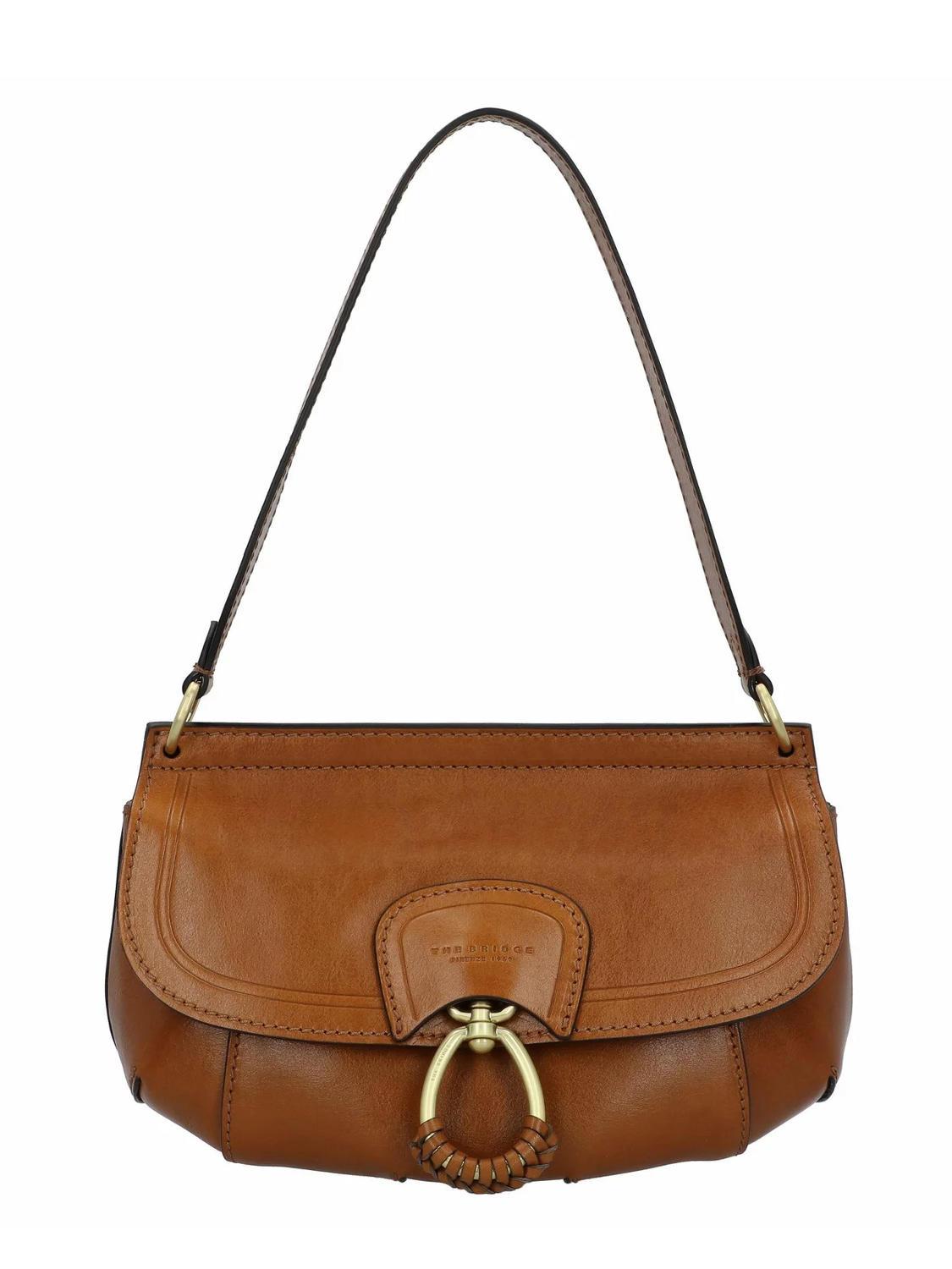 Sac Bandoulière En Cuir Marron The Bridge Pour Femme - Occasion