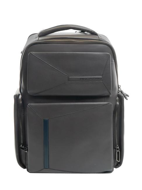 PIQUADRO RHINO  Sac à dos pour ordinateur portable 15,6", en cuir gris/bleu - Sacs à dos