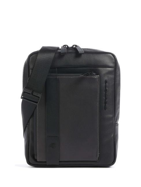 PIQUADRO DAVID Sac en cuir pour iPad mini Noir - Sacs en Bandoulières pour Homme