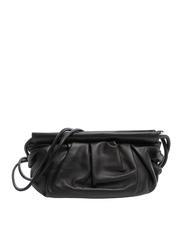 BORBONESE DUNETTE Sac bandouli&egrave;re moyen en cuir t&ecirc;te noire - Sacs pour Femme - 1