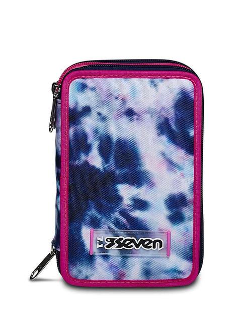 SEVEN CLOUDY SHAPES Trousse 3 zips avec trousse scolaire Bluedeep - Étuis et Accessoires