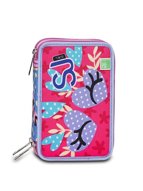 SJGANG FACCE DA SJ Trousse 3 zips avec trousse scolaire pervenche - Étuis et Accessoires