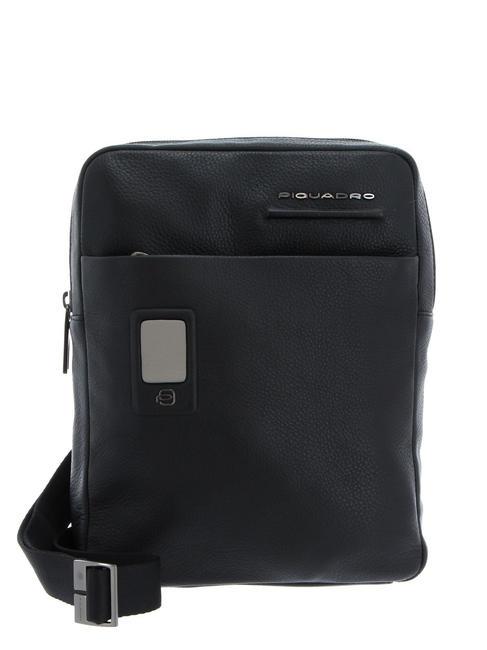 PIQUADRO AKRON Sac plat en cuir Noir - Sacs en Bandoulières pour Homme