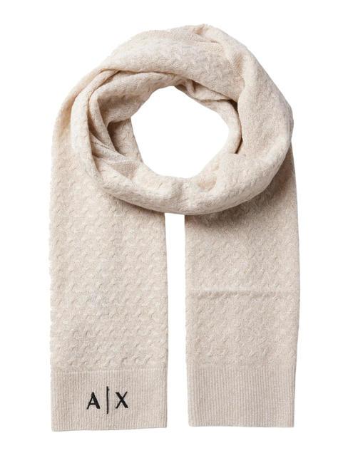 ARMANI EXCHANGE A|X Écharpe en laine mélangée or pâle - Bonnets