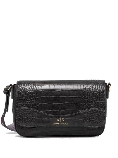 ARMANI EXCHANGE CROCO PRINT sac d'épaule taupe - Sacs pour Femme