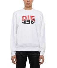 DIESEL S-GIRK Sweat col rond en coton blanc - Pulls molletonnés - 1