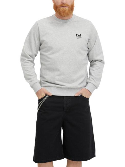 DIESEL S-GIRK Sweat col rond gris - Pulls molletonnés