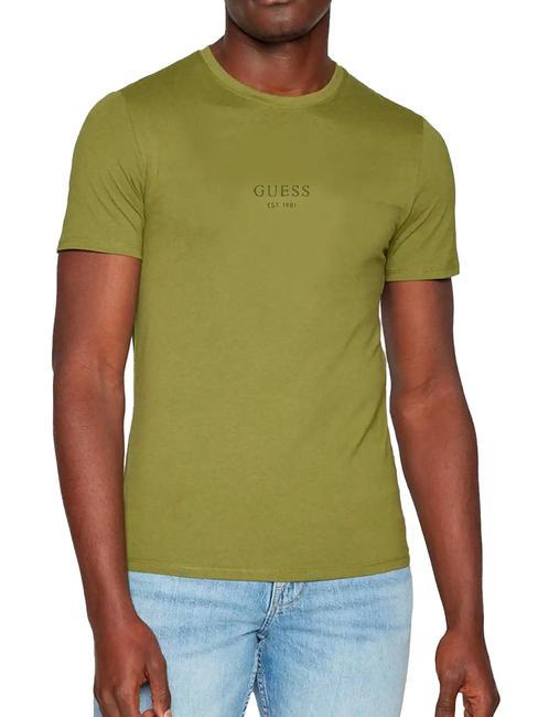 GUESS AIDY T-shirt écrit de la même couleur pierre verte - T-shirt