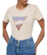 GUESS FUJI EASY  T-shirt en cotton sables calmes multi - T-shirt - 1