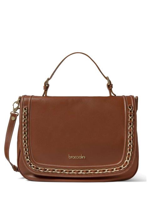 BRACCIALINI NORA Sac porte-documents en cuir marron - Sacs pour Femme