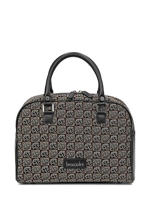 BRACCIALINI MONOGRAM Sac malle jacquard multicolore noir - Sacs pour Femme