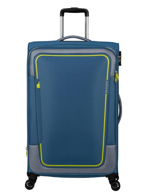 AMERICAN TOURISTER PULSONIC Grand chariot extensible couronne bleue - Valises Semi-rigides