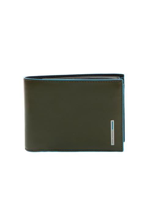 PIQUADRO Portefeuille BLUE SQUARE, en cuir, avec RFID vert noir - Portefeuilles Homme