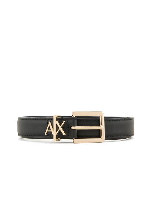 ARMANI EXCHANGE TONGUE Ceinture en cuir Noir - Ceintures