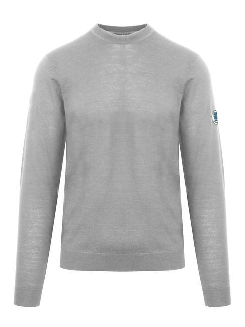 AQUASCUTUM LATERAL LOGO Pull col rond en laine mélangée gris - Pulls pour hommes