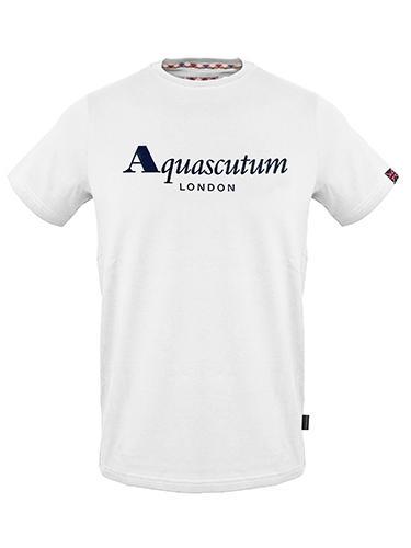 AQUASCUTUM MAXI LOGO T-shirt en cotton blanc - T-shirt