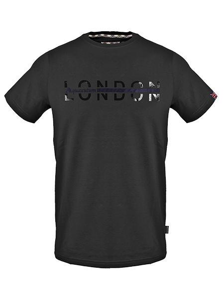 AQUASCUTUM LONDON T-shirt en cotton noir - T-shirt