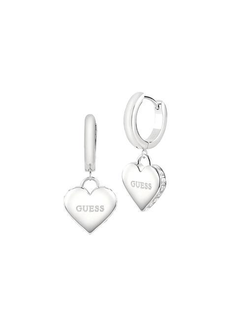 GUESS FALLING IN LOVE Boucles d'oreilles coeur ARGENT - Boucles d'oreilles