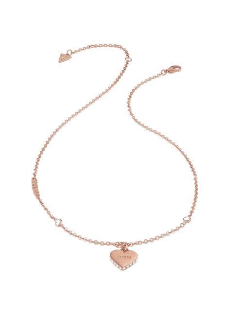 GUESS FALLING IN LOVE Collier coeur OR ROSE - Colliers