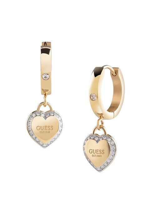 GUESS FINE HEART Boucles d'oreilles pendantes or jaune - Boucles d'oreilles