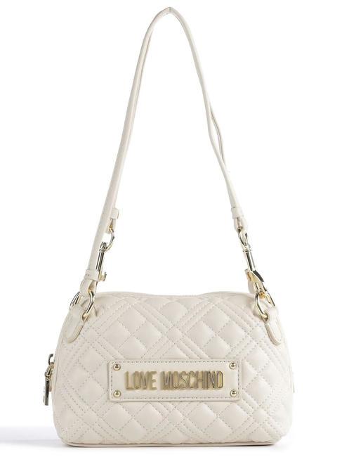 LOVE MOSCHINO QUILTED Sac bandoulière micro Ivoire - Sacs pour Femme