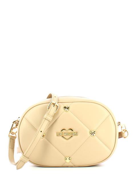 LOVE MOSCHINO GOLD HEART Mini sac à bandoulière crème - Sacs pour Femme