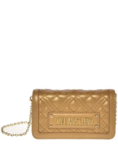 LOVE MOSCHINO QUILTED  Pochette portefeuille platine - Portefeuilles Femme