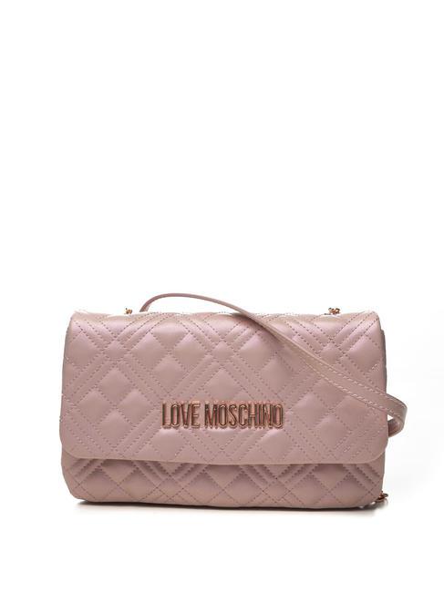 LOVE MOSCHINO QUILTED  Mini sac avec bandoulière stratifié or rose - Sacs pour Femme
