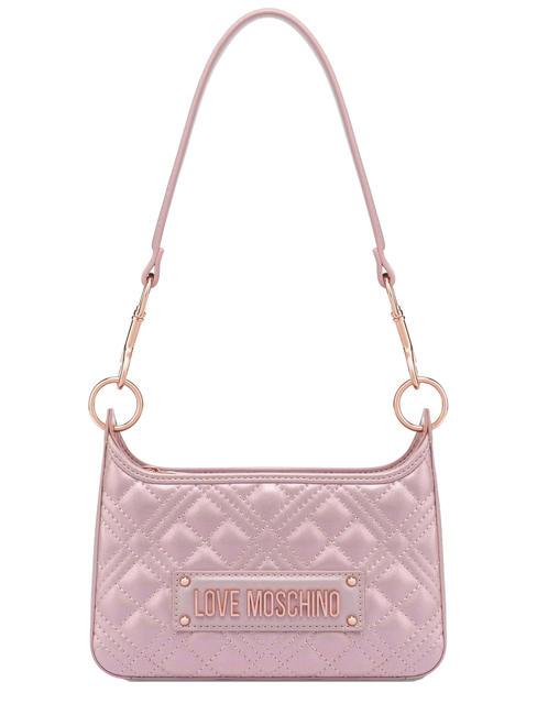 LOVE MOSCHINO QUILTED Sac bandoulière avec bandoulière stratifié or rose - Sacs pour Femme