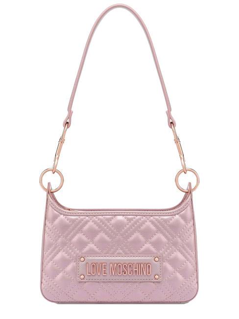 LOVE MOSCHINO QUILTED Sac bandoulière avec bandoulière stratifié or rose - Sacs pour Femme