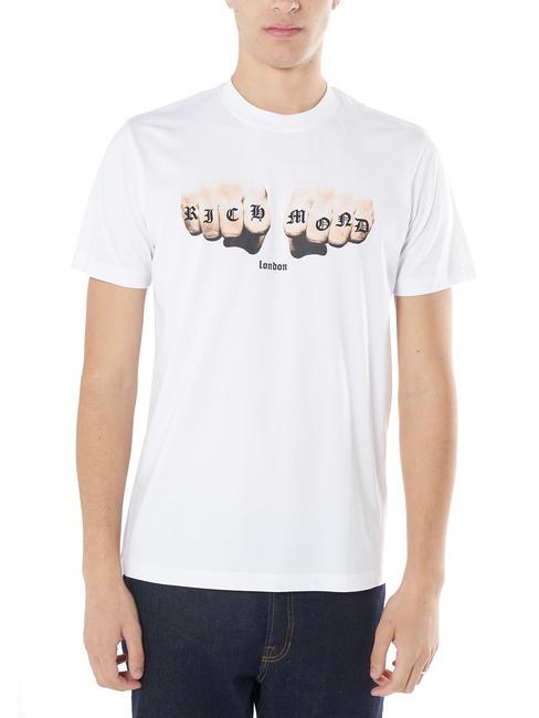 JOHN RICHMOND JULIOCESAR T-shirt en cotton blanche - T-shirt