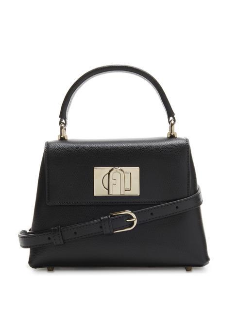 FURLA 1927 Mini sac à main, avec bandoulière, en cuir Noir - Sacs pour Femme
