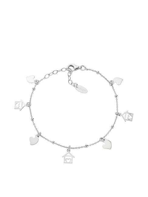 AMEN COCCOLE Bracelet avec breloques cœur et maison rhodium - Bracelets