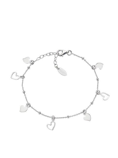 AMEN COCCOLE Bracelet en argent avec breloques coeur rhodium - Bracelets